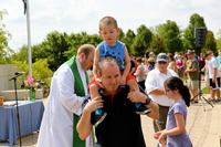 A beautiful day for the annual Fathers Day Mass at Gold Star Families Memorial and Park